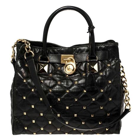 michael kors handbag hamilton north south tote|Michael Kors Hamilton studded bag.